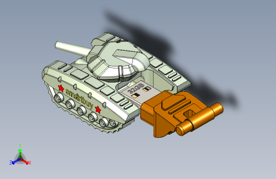 G057737-闪存盘+_+USB+闪存驱动器=坦克装甲车