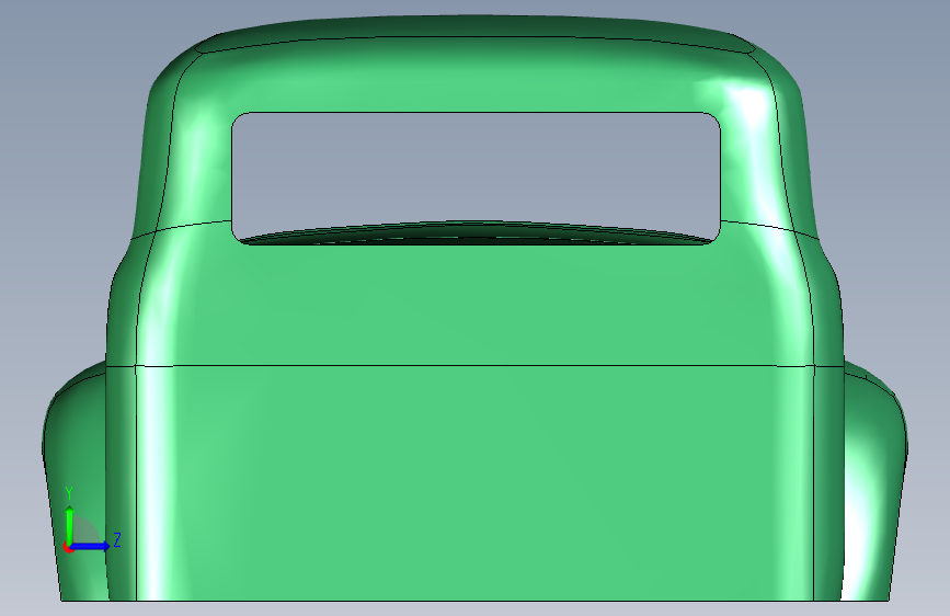 G057837-ZIL-130+体模型=汽车车身车门引擎盖 左侧视图