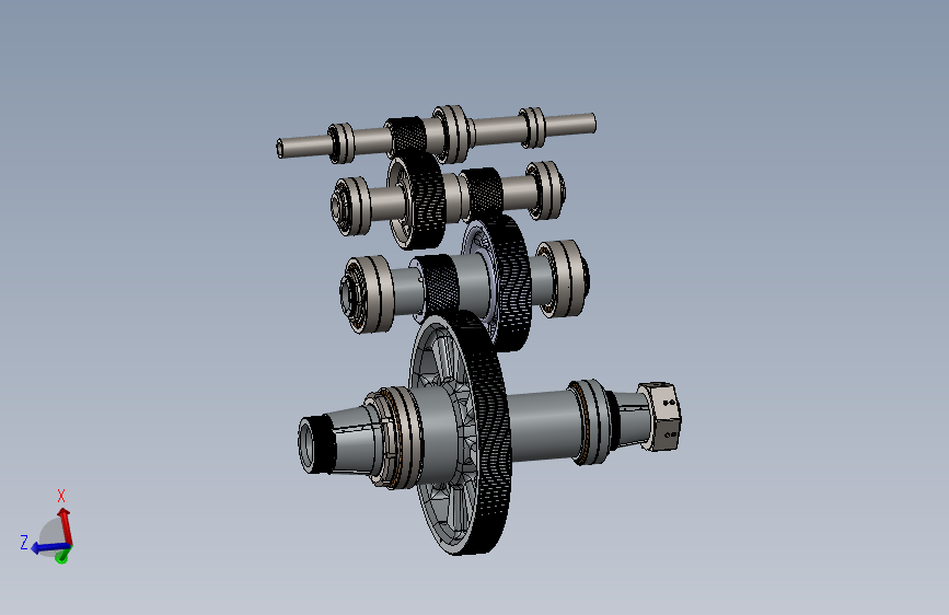 G080328-减速齿轮系统 (2)=齿轮变速箱减速机差速器
