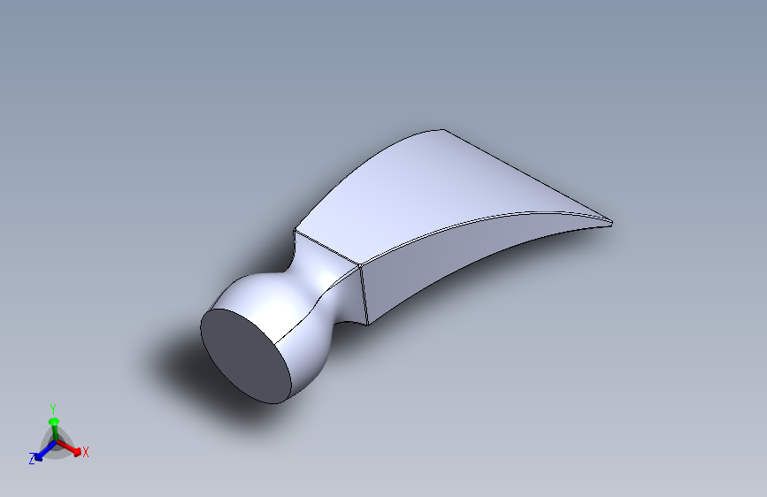现代抓钉锤头设计 – SolidWorks 3D模型