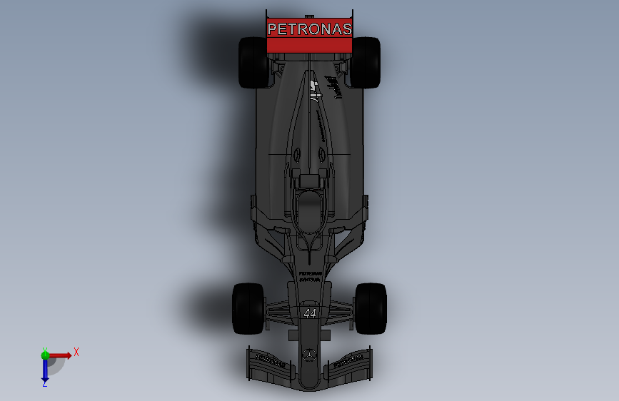梅赛德斯F1概念车 俯视图