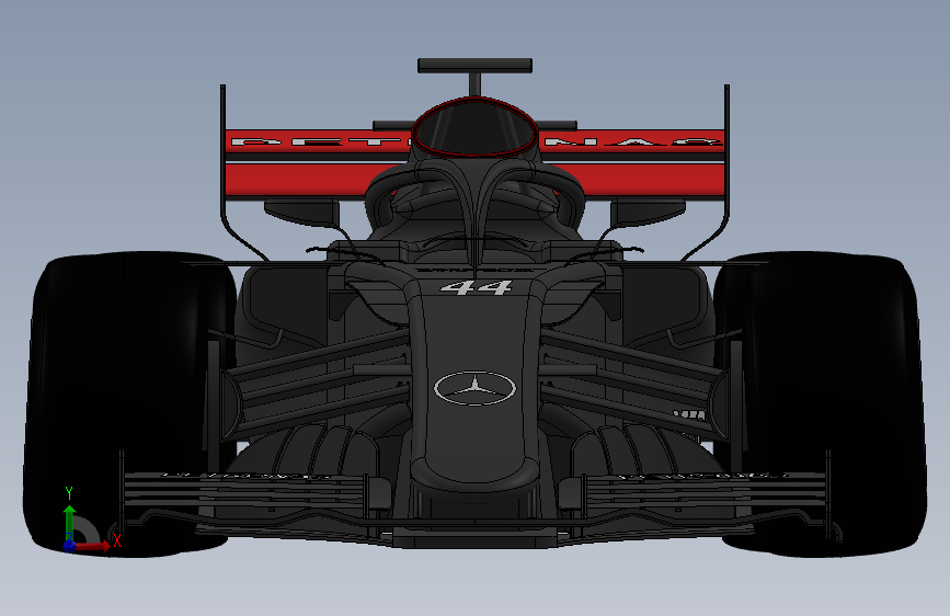 梅赛德斯F1概念车 正面视图