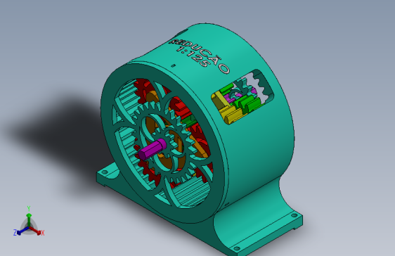 G083107-行星齿轮减速器 - 行星齿轮减速器 3D 可打印=齿轮变速箱减速机差速器