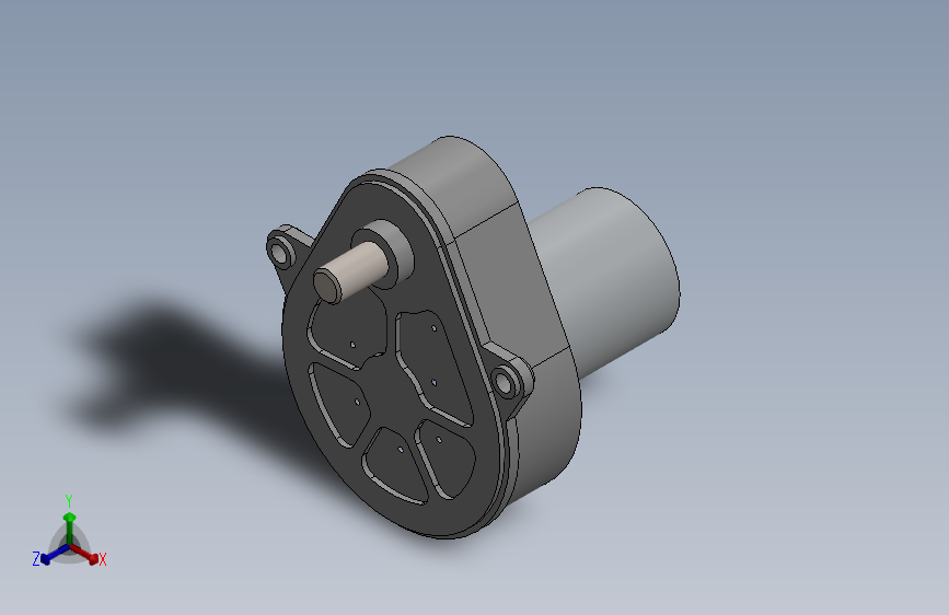 G083308-旋转编码器电机 200 rpm - 5 kg.cm=齿轮变速箱减速机差速器 主视图