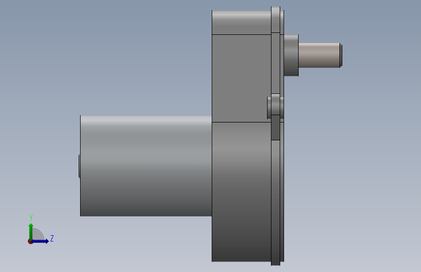 G083308-旋转编码器电机 200 rpm - 5 kg.cm=齿轮变速箱减速机差速器 左侧视图