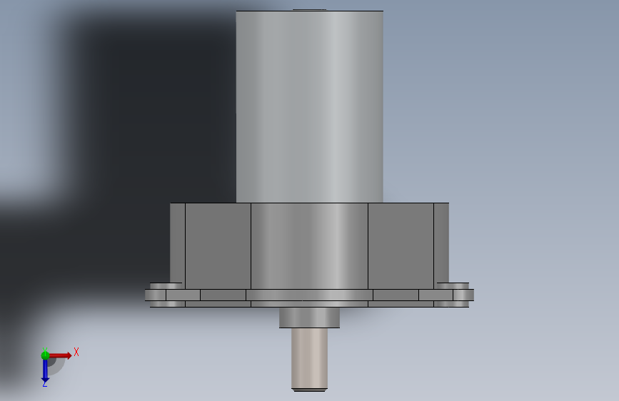 G083308-旋转编码器电机 200 rpm - 5 kg.cm=齿轮变速箱减速机差速器 俯视图