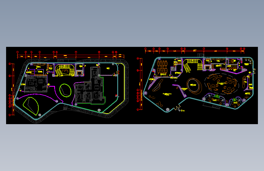 展厅平面方案cad(5)