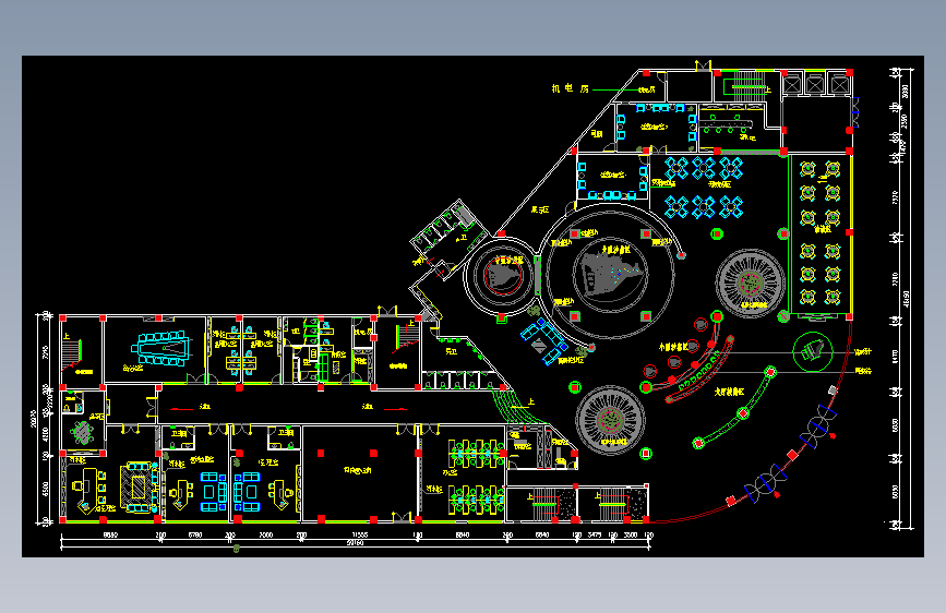 展厅平面方案cad(8)