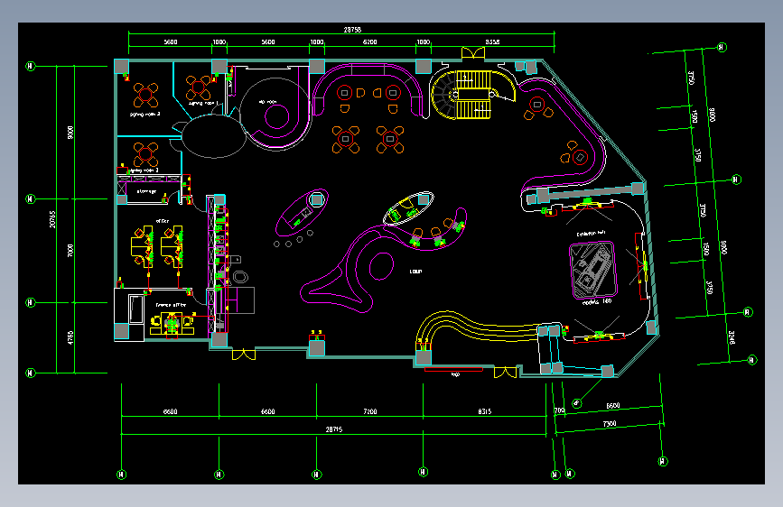 展厅平面方案cad(10)