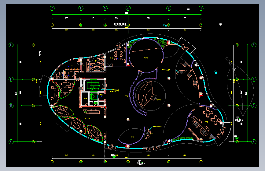 展厅平面方案cad(15)