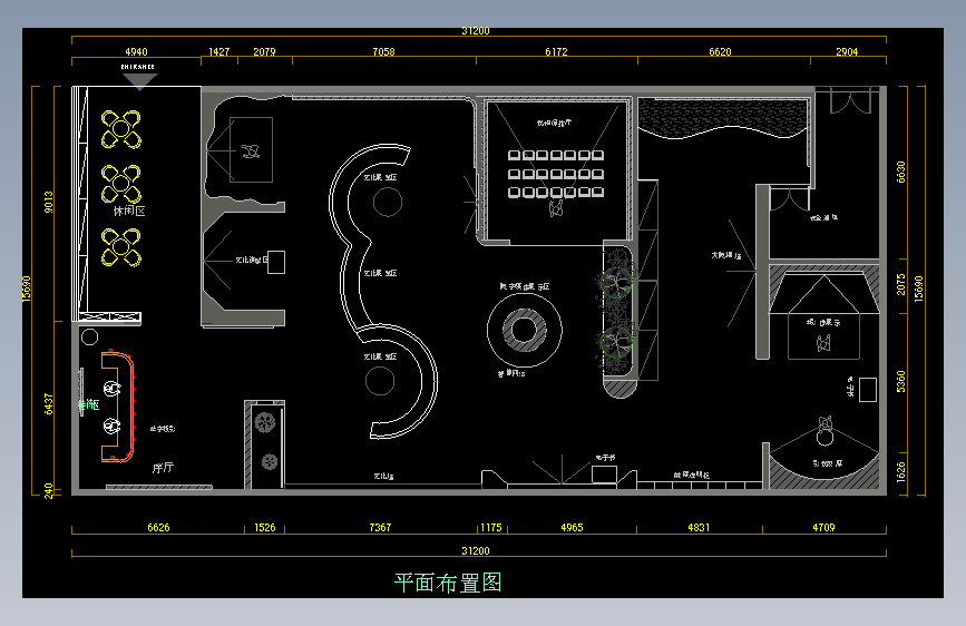 展厅平面方案cad(23)