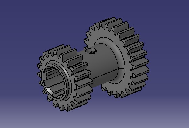 G083673-在SolidWorks上两个齿轮在实心体上=齿轮变速箱减速机差速器