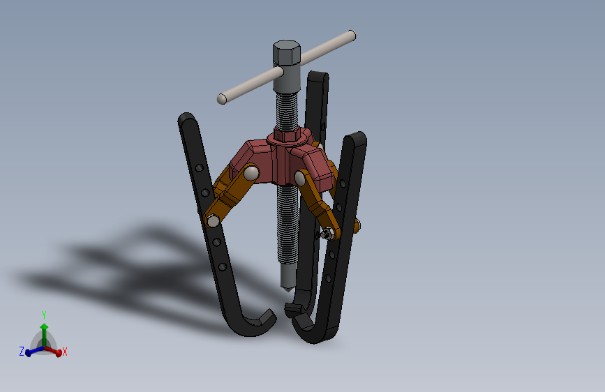 G084707-Solidworks 拉爪组件=拉拔器拉马