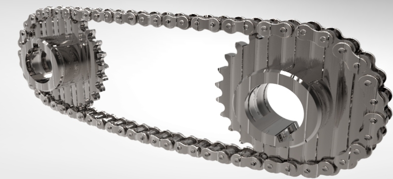 G085063-带链轮的自行车链=链条链轮