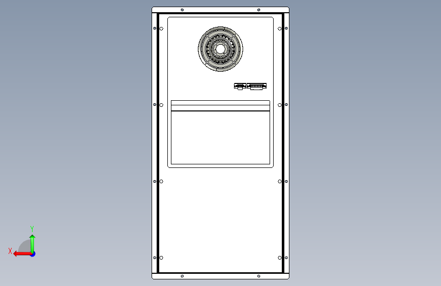 空调挂式机柜空调EQA-D1500-2000W外挂式 背面视图