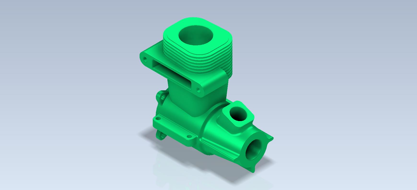 G088022-Studycadcam 3D CAD 练习 740_ 气缸体_ 气缸体_ Autodesk Inventor Pro=电机电动机舵机