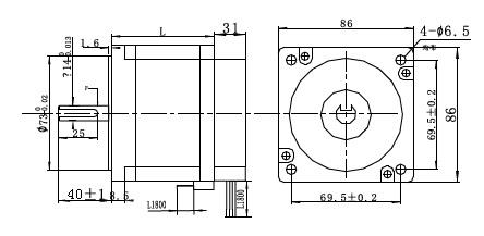 G088508-步进电机 NEMA 34 120kg.cm-12n.m 编码器=电机电动机舵机