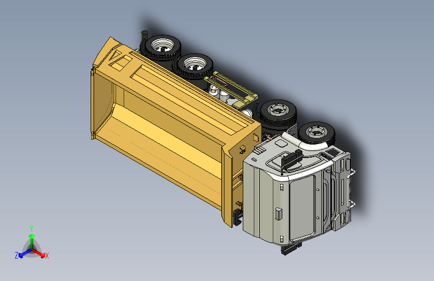 G058167-8x4+建筑和采矿卡车+SolidEdge=卡车吊车
