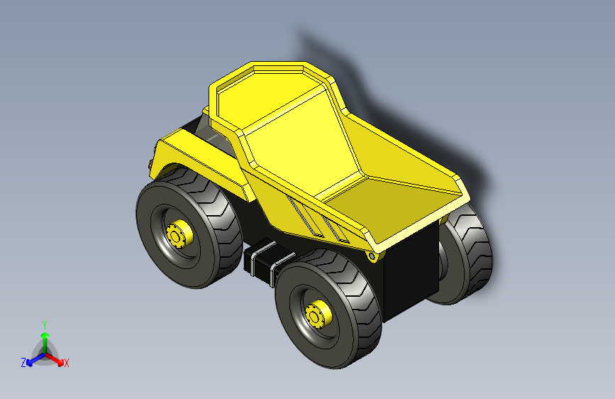 G058214-Funrise+自卸卡车模型+TOY+SolidWork=卡车吊车