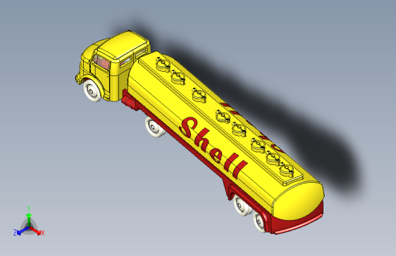 G058223-Lego+649+梅赛德斯油罐车带有壳牌标志=卡车吊车