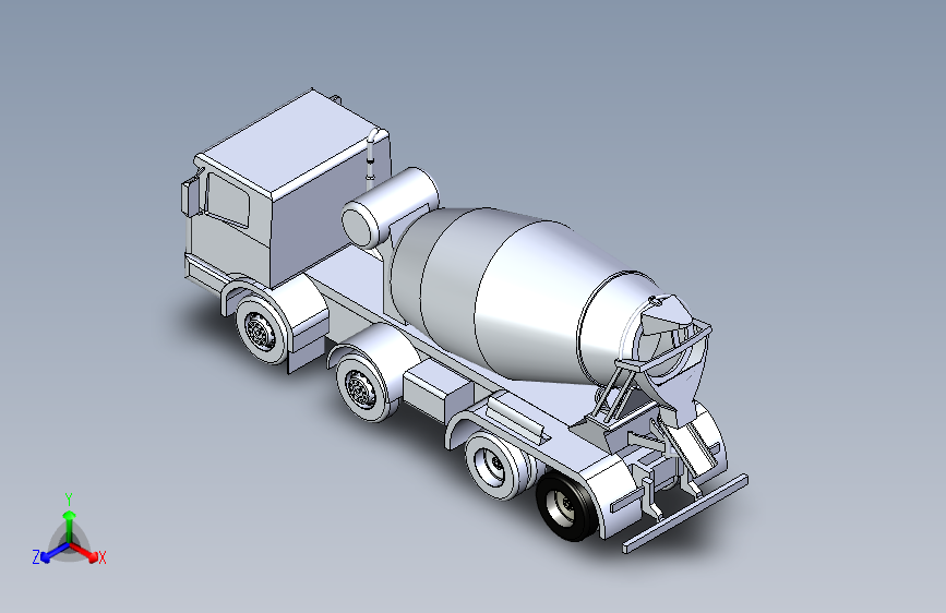 G058261-TRUCK+CONCRET+MIXER+(混凝土搅拌车)=卡车吊车
