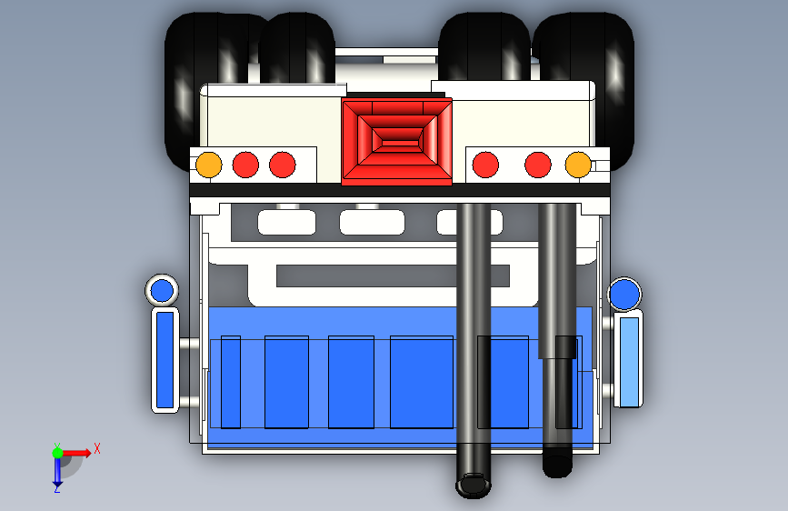 G058308-车身卡车=卡车吊车 俯视图