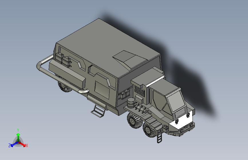G058427-军用卡车+(4)=卡车吊车