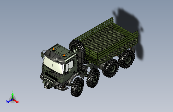 G058428-军用卡车+8x8=卡车吊车