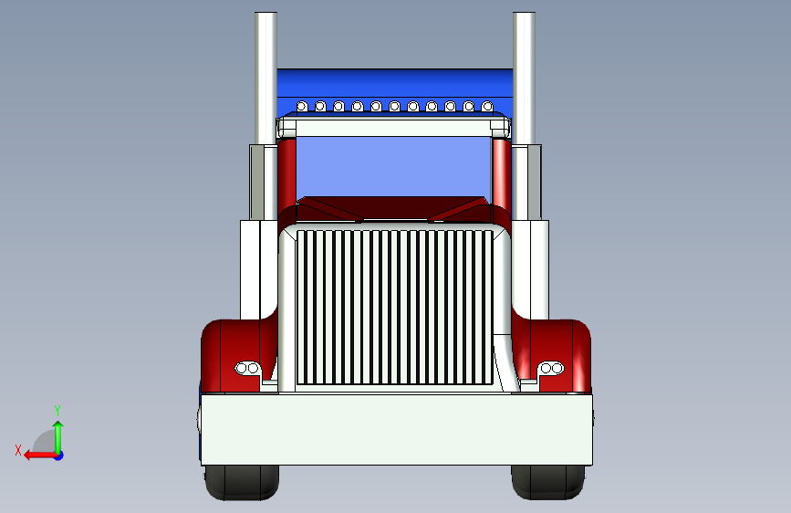 G058750-擎天柱定制卡车=卡车吊车 背面视图
