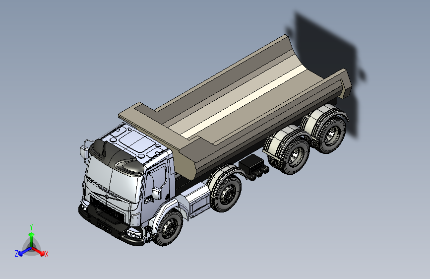 G058893-沃尔沃VM+8x4自卸车=卡车吊车