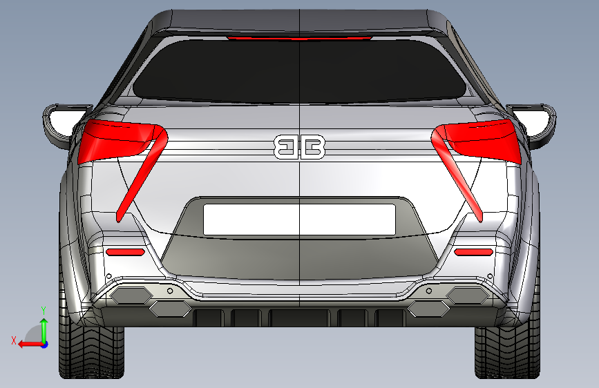 G059522-TBO+T2+2022+款式大型轿车=汽车轿车SUV 背面视图