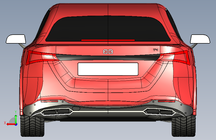 G059529-TBO+T4+2022+第二阶段轿车=汽车轿车SUV 背面视图