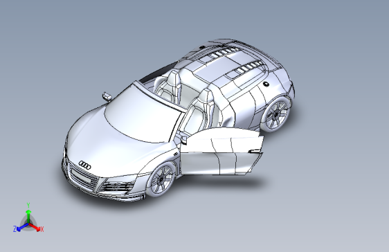 G059755-奥迪R8-GT-SPYDER-LE-MANS+V-10=汽车轿车SUV
