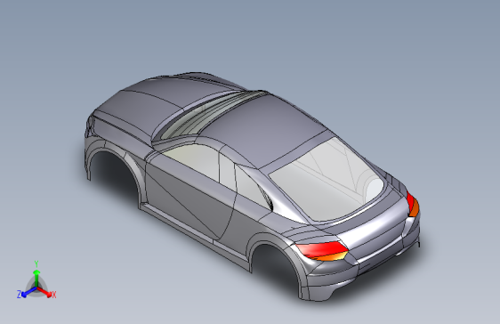 G059788-奥迪TT汽车表面模型在SolidWorks中=汽车轿车SUV