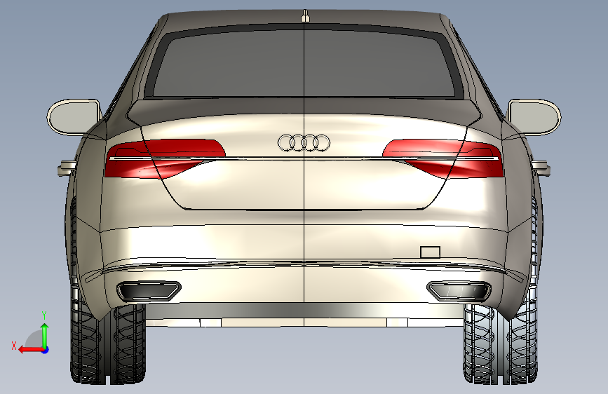 G059792-奥迪汽车+(2)=汽车轿车SUV 背面视图