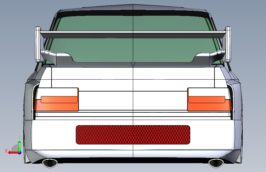 G059877-标致309轿跑车习惯=汽车轿车SUV 背面视图