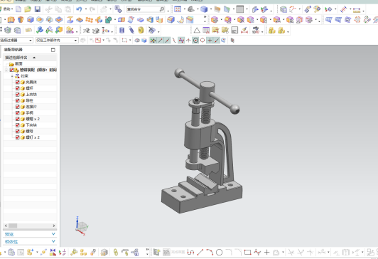 管钳装配模型+工程图+CAD