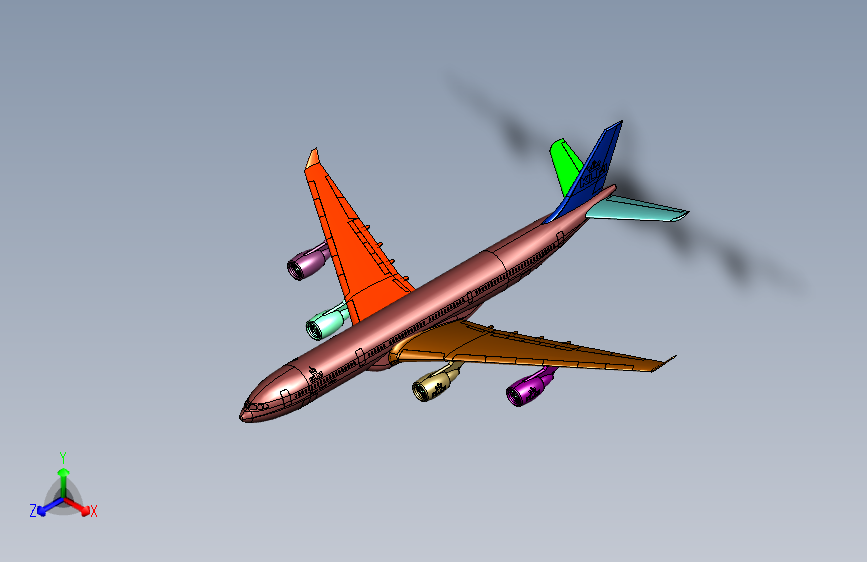 空客A340传奇四发客机