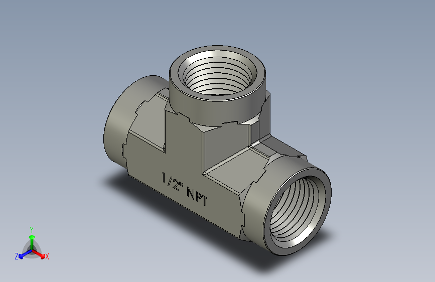 TeeFittingSteel0500NPT