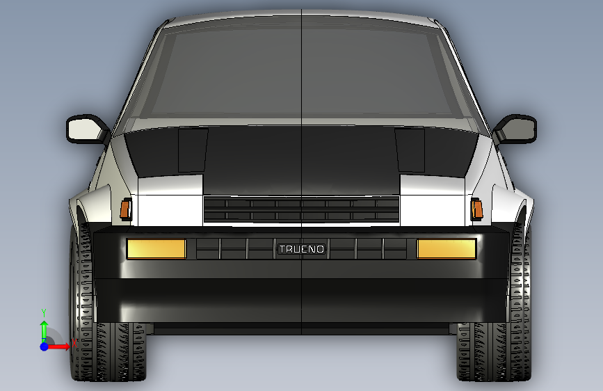 G060236-丰田Trueno+GT+APEX+AE86=汽车轿车SUV 正面视图