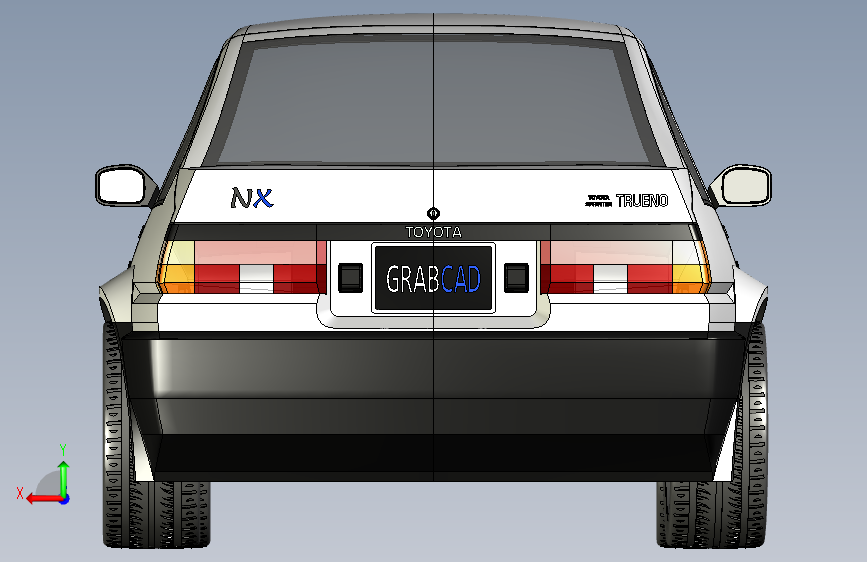 G060236-丰田Trueno+GT+APEX+AE86=汽车轿车SUV 背面视图