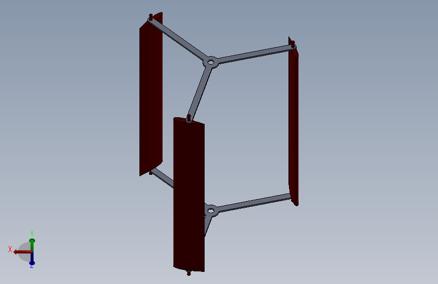 G091680-达里厄斯风力涡轮机 SolidWorks=涡轮风力发电机