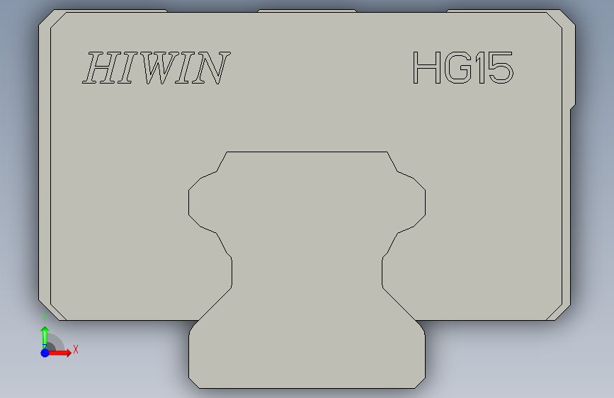 直线滑轨HGL15CA2R800ZACE10上银 正面视图