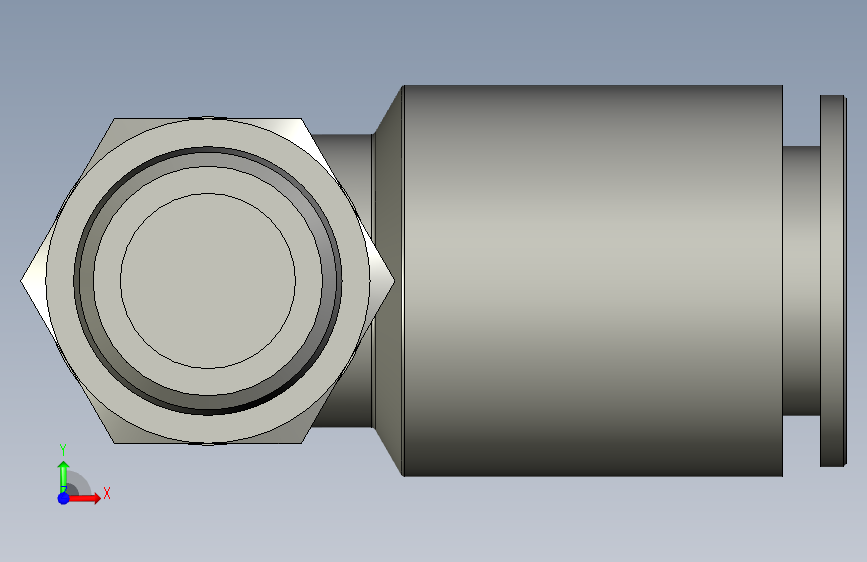 IPLPL型螺纹弯头气动管接头IPLP12-02 正面视图