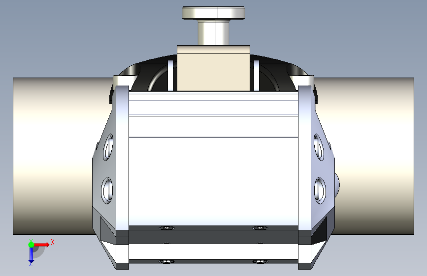 G092937-1 -2英寸管子用X型夹具=夹紧夹具管夹 俯视图