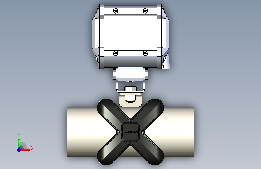 G092937-1 -2英寸管子用X型夹具=夹紧夹具管夹 正面视图