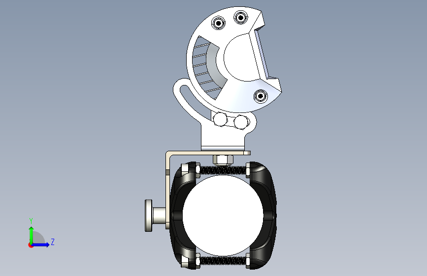 G092937-1 -2英寸管子用X型夹具=夹紧夹具管夹 左侧视图