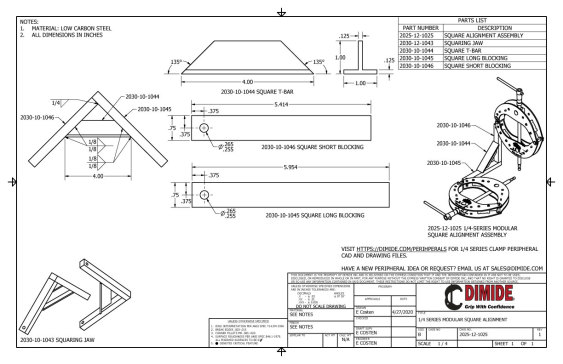 G093435-DIMIDE 1_4系列夹具 DIY模块化平方鞋=夹紧夹具管夹