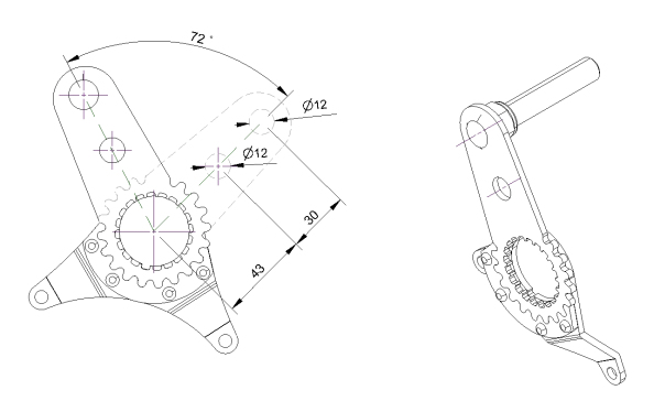 G093909-Sunstar iBike Motor Fixture=夹紧夹具管夹