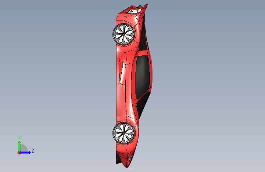G060423-混合动力汽车的3D模型=汽车轿车SUV 左侧视图